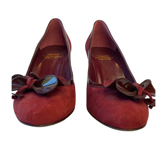 Reduced MOSCHINO Cheap and Chic vintage burgundy suede heels, size 8 - Picture 3 of 16